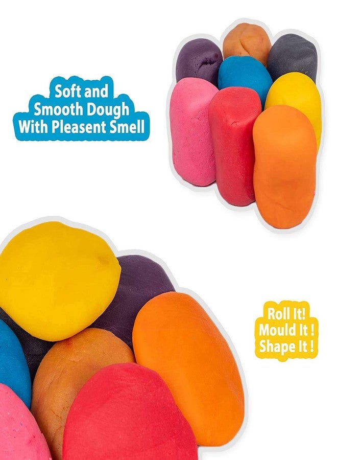 STACKRAID Multicolor 8 in 1 Dough Clay and Mould Set for Kids Fantasy Dough Clay 8In1 Children - Image 3